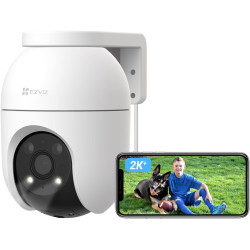 EZVIZ C8c 4MP Caméra Surveillance WiFi Extérieure à 360° avec Suivi Auto-Zoom, Détection de Forme Humaine/Véhicule, Vision Noctu