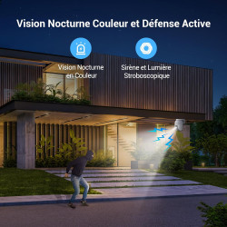 EZVIZ C8c 4MP Caméra Surveillance WiFi Extérieure à 360° avec Suivi Auto-Zoom, Détection de Forme Humaine/Véhicule, Vision Noctu