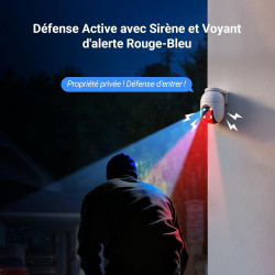 EZVIZ C8c 5MP(3K) Caméra Surveillance WiFi Extérieure à 360° avec Suivi Auto-Zoom, Détection de Forme Humaine/Véhicule, Vision N