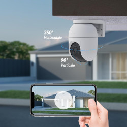 EZVIZ C8c 5MP(3K) Caméra Surveillance WiFi Extérieure à 360° avec Suivi Auto-Zoom, Détection de Forme Humaine/Véhicule, Vision N