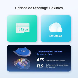 EZVIZ C8c 5MP(3K) Caméra Surveillance WiFi Extérieure à 360° avec Suivi Auto-Zoom, Détection de Forme Humaine/Véhicule, Vision N