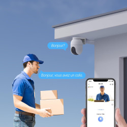EZVIZ C8c 4K Camera Surveillance WiFi Extérieure à 360° avec Suivi Auto-Zoom, Détection de Forme Humaine/Véhicule, Vision Noctur