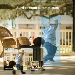 EZVIZ C8c 4K Camera Surveillance WiFi Extérieure à 360° avec Suivi Auto-Zoom, Détection de Forme Humaine/Véhicule, Vision Noctur