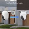 EZVIZ C8c 4K Camera Surveillance WiFi Extérieure à 360° avec Suivi Auto-Zoom, Détection de Forme Humaine/Véhicule, Vision Noctur