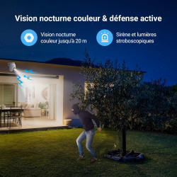 EZVIZ C8c 4K Camera Surveillance WiFi Extérieure à 360° avec Suivi Auto-Zoom, Détection de Forme Humaine/Véhicule, Vision Noctur