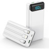 Enerwow Batterie Externe, 27000mAh Power Bank Charge Rapide Portable USB C Batterie avec 3 Câbles Intégrés, Powerbank avec Affic