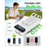 Enerwow Batterie Externe, 27000mAh Power Bank Charge Rapide Portable USB C Batterie avec 3 Câbles Intégrés, Powerbank avec Affic