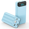 Enerwow Batterie Externe, 27000mAh Power Bank Charge Rapide Portable USB C Batterie avec 3 Câbles Intégrés, Powerbank avec Affic