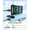 Enerwow Batterie Externe, 27000mAh Power Bank Charge Rapide Portable USB C Batterie avec 3 Câbles Intégrés, Powerbank avec Affic