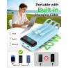 Enerwow Batterie Externe, 27000mAh Power Bank Charge Rapide Portable USB C Batterie avec 3 Câbles Intégrés, Powerbank avec Affic