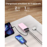 Enerwow Batterie Externe, 27000mAh Power Bank Charge Rapide Portable Chargeur, USB C(Entrée&Sortie) Powerbank Compatible avec iP