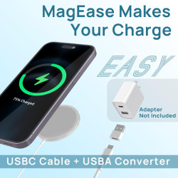 Chargeur Induction iPhone, Chargeur sans Fil Magnétique pour iPhone,15W Chargeur à Induction Rapide avec Mag Safe pour iPhone 17