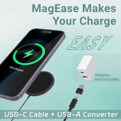 Chargeur Induction iPhone, Chargeur sans Fil Magnétique pour iPhone,15W Chargeur à Induction Rapide avec Mag Safe pour iPhone 17