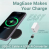 Chargeur Induction iPhone, Chargeur sans Fil Magnétique pour iPhone,15W Chargeur à Induction Rapide avec Mag Safe pour iPhone 17