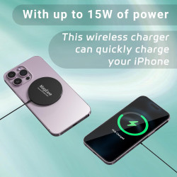 Chargeur Induction iPhone, Chargeur sans Fil Magnétique pour iPhone,15W Chargeur à Induction Rapide avec Mag Safe pour iPhone 17