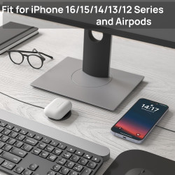Chargeur Induction iPhone, Chargeur sans Fil Magnétique pour iPhone,15W Chargeur à Induction Rapide avec Mag Safe pour iPhone 17