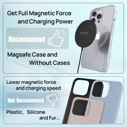 Chargeur sans Fil Magnétique pour iPhone 15W, Chargeur Rapide Compatible avec Mag-Safe pour iPhone 17/16/15/14/13/12/11/X/XS/XR/