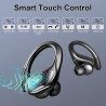 Ecouteurs bleutooth sport avec crochets d'oreille, 75h autonomie écouteurs sans fil bleutooth 5.4, son hifi 14,2 mm eq personnal