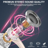 Ecouteurs bleutooth sans fil sport, 75hrs écouteurs bleutooth 5.4 avec stéréo hifi 3d, 4 enc réduction de bruit mic oreillette s