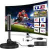 Antenne TV IntéRieur Puissante, Nouveau pour 2026 Antenne TNT IntéRieur Puissante, CâBle Coaxial De 5m, RéCeption Longue Distanc