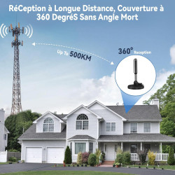 Antenne TV IntéRieur Puissante, Nouveau pour 2026 Antenne TNT IntéRieur Puissante, CâBle Coaxial De 5m, RéCeption Longue Distanc