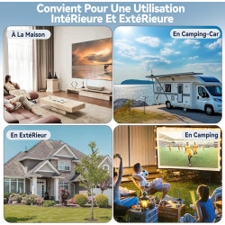 Antenne TV IntéRieur Puissante, Nouveau pour 2026 Antenne TNT IntéRieur Puissante, CâBle Coaxial De 5m, RéCeption Longue Distanc