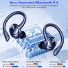 Ecouteurs bleutooth sans fil sport, écouteur bleutooth 5.4 avec 4 enc mic, hifi stéréo, 60+hrs ecouteurs sans fil, ip7 étanche o