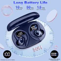 Ecouteurs bleutooth sans fil sport, écouteur bleutooth 5.4 avec 4 enc mic, hifi stéréo, 60+hrs ecouteurs sans fil, ip7 étanche o