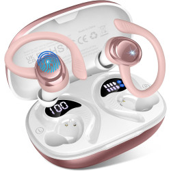Ecouteurs bleutooth sans fil sport, écouteur bleutooth 5.4 avec 4 enc mic, hifi stéréo, 60+hrs ecouteurs sans fil, ip7 étanche o
