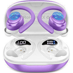 Ecouteurs bleutooth sans fil sport, écouteur bleutooth 5.4 avec 4 enc mic, hifi stéréo, 60+hrs ecouteurs sans fil, ip7 étanche o
