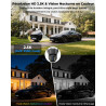 Camera Surveillance WiFi Exterieure sans Fil Solaire 2.5K 4MP avec Panneau Solaire 5W, 2K QHD, Batterie 8000mAh, 2.4G et 5GHz Wi