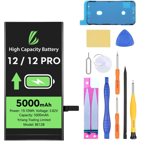 LL TRADER Batterie pour iPhone 12/12 Pro, 5000mAh Batterie Haute capacité avec Outils de réparation 2026