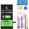 LL TRADER Batterie pour iPhone 12/12 Pro, 5000mAh Batterie Haute capacité avec Outils de réparation 2026
