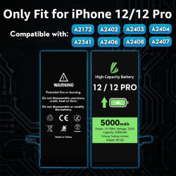 LL TRADER Batterie pour iPhone 12/12 Pro, 5000mAh Batterie Haute capacité avec Outils de réparation 2026