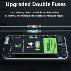 LL TRADER Batterie pour iPhone 14, 3800mAh avec Kits de Réparation | Compatible Avec l'iPhone 14, A2649, A2881, A2884, A2883, A2