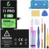 LL TRADER Batterie pour iPhone 11 Pro, 5000mAh avec Kits de Réparation | Compatible Avec l'iPhone 11 Pro, A2160, A2217, A2215