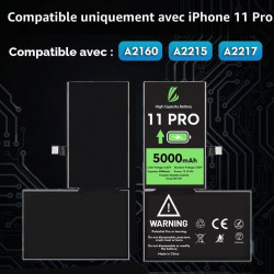 LL TRADER Batterie pour iPhone 11 Pro, 5000mAh avec Kits de Réparation | Compatible Avec l'iPhone 11 Pro, A2160, A2217, A2215
