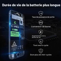 LL TRADER Batterie pour iPhone 11 Pro, 5000mAh avec Kits de Réparation | Compatible Avec l'iPhone 11 Pro, A2160, A2217, A2215