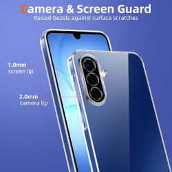 Coque pour Samsung Galaxy A17 4G / 5G，Housse Etui Transparente Silicone en TPU Souple，Antichoc Anti-Rayures Bumper Coque pour Sa