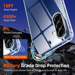 Coque pour Samsung Galaxy A17 4G / 5G，Housse Etui Transparente Silicone en TPU Souple，Antichoc Anti-Rayures Bumper Coque pour Sa