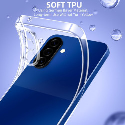 Coque pour Samsung Galaxy A17 4G / 5G，Housse Etui Transparente Silicone en TPU Souple，Antichoc Anti-Rayures Bumper Coque pour Sa