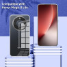 Coque pour Honor Magic 8 Lite avec 2 Pièces Verre Trempé Protection écran，Housse Etui Transparente Silicone en TPU Souple，Antich