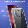 Coque pour Honor Magic 8 Lite avec 2 Pièces Verre Trempé Protection écran，Housse Etui Transparente Silicone en TPU Souple，Antich