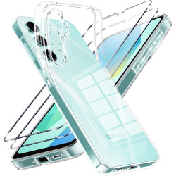 Coque pour Samsung Galaxy A16 4G/5G，Housse Etui Transparente Silicone en TPU Souple，Antichoc Anti-Rayures Bumper Coque pour Sams