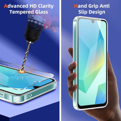 Coque pour Samsung Galaxy A16 4G/5G，Housse Etui Transparente Silicone en TPU Souple，Antichoc Anti-Rayures Bumper Coque pour Sams