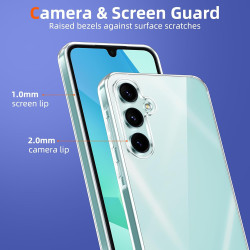 Coque pour Samsung Galaxy A16 4G/5G，Housse Etui Transparente Silicone en TPU Souple，Antichoc Anti-Rayures Bumper Coque pour Sams