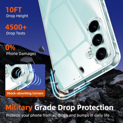 Coque pour Samsung Galaxy A16 4G/5G，Housse Etui Transparente Silicone en TPU Souple，Antichoc Anti-Rayures Bumper Coque pour Sams