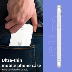 Coque pour iPhone 17e/iPhone 16e，Housse Etui Transparente Silicone en TPU Souple，Antichoc Anti-Rayures Bumper Coque pour iPhone 