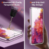 Coque pour Samsung Galaxy S20 FE 4G/5G avec 2 Pièces Verre Trempé Protection écran，Housse Etui Transparente Silicone en TPU Soup