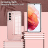 Coque pour Samsung Galaxy S21 5G avec 2 Pièces Verre Trempé Protection écran，Housse Etui Transparente Silicone en TPU Souple，Ant